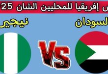 مشاهدة مباراة السودان ونيجيريا