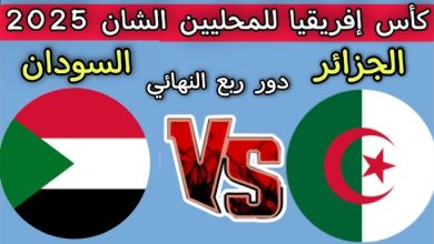 مشاهدة مباراة السودان والجزائر